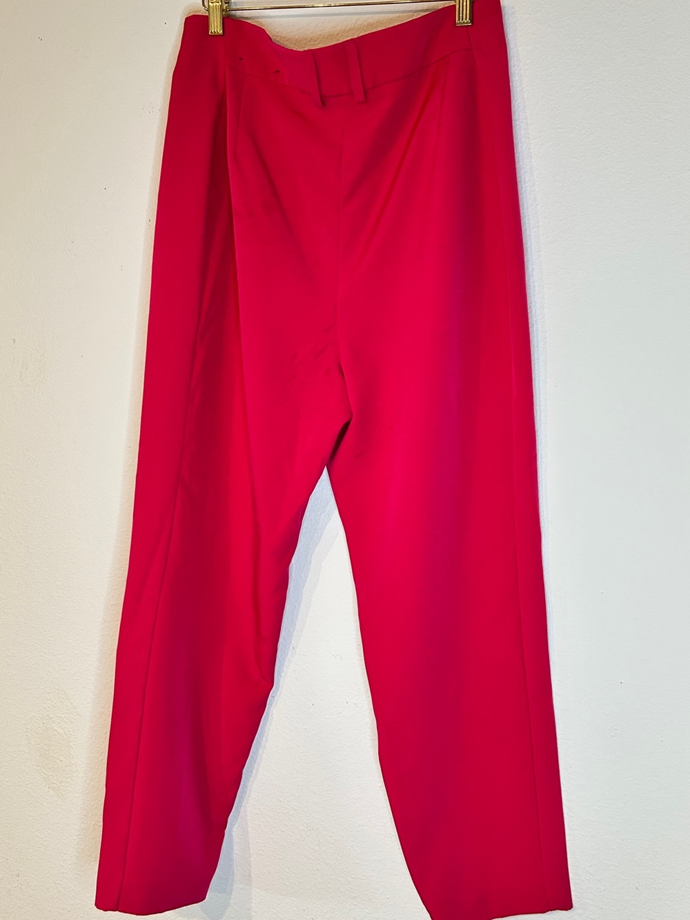 Express Bright Red High-Waist Trousers